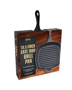Nucast 10.5 Cast Iron Square Grill Pan