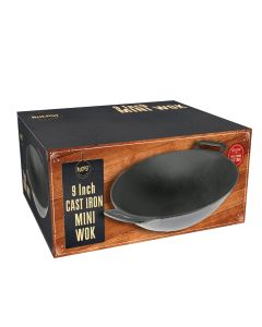 9" Cast Iron Mini Wok 